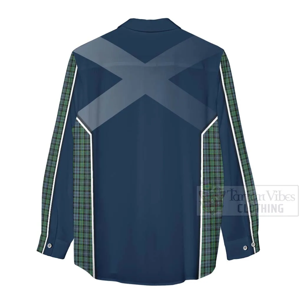 Arbuthnot Tartan Women's Casual Shirt with Family Crest and Scottish Thistle Vibes Sport Style