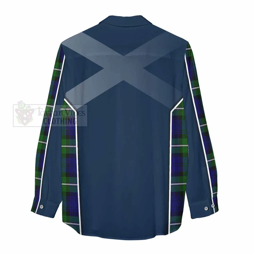 Bannerman Tartan Women's Casual Shirt with Family Crest and Lion Rampant Vibes Sport Style