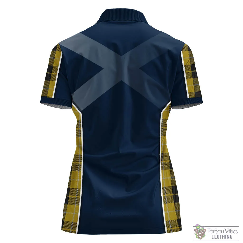 Barclay Dress Tartan Women's Polo Shirt with Family Crest and Scottish Thistle Vibes Sport Style