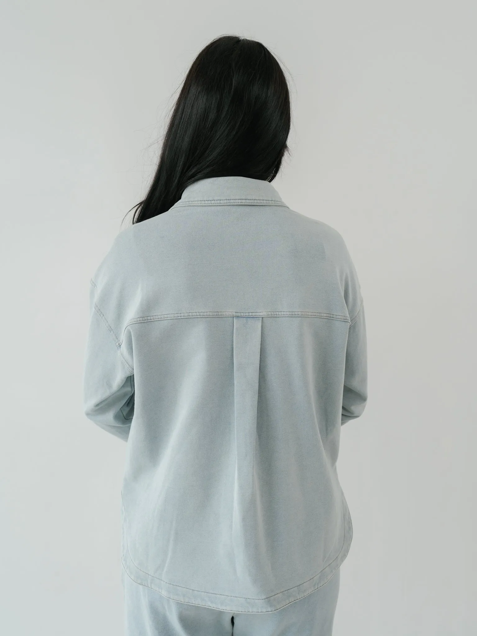 Cairo Calm Shacket - Denim Blue - FINAL SALE