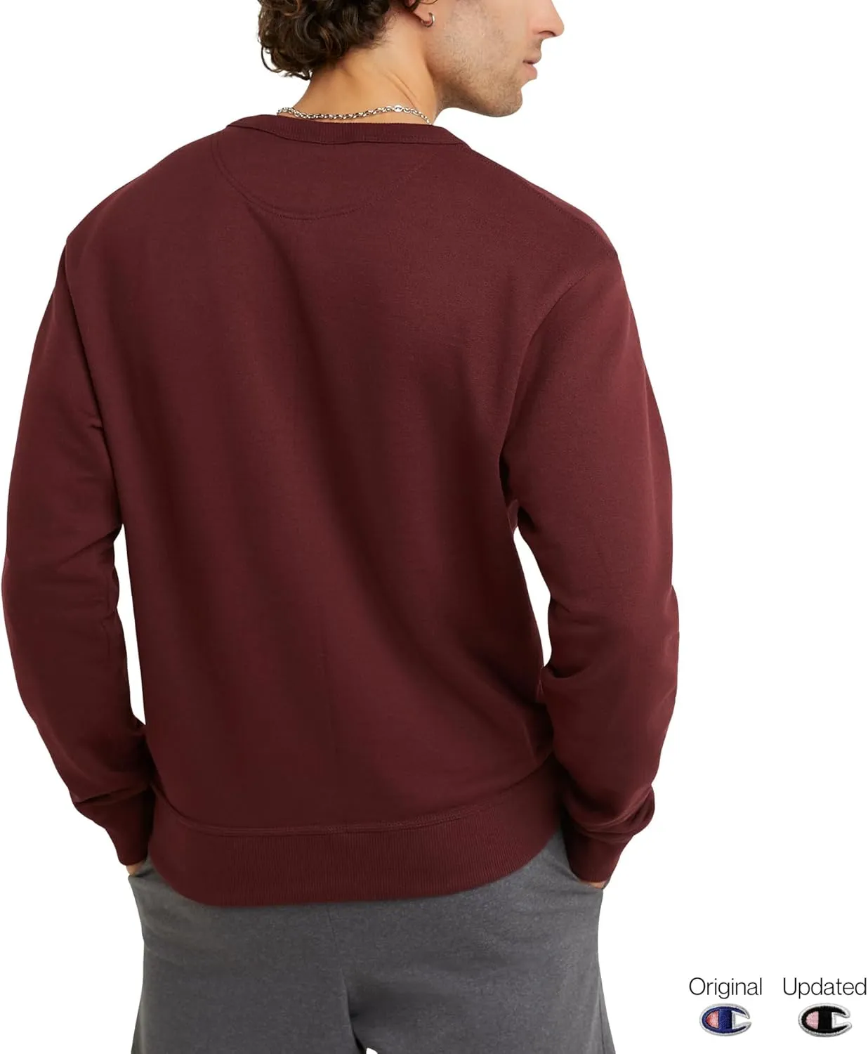 Champion Men's Crewneck, Powerblend Fleece Sweatshirt, Crewneck Sweatshirts (Reg. Or Big & Tall)