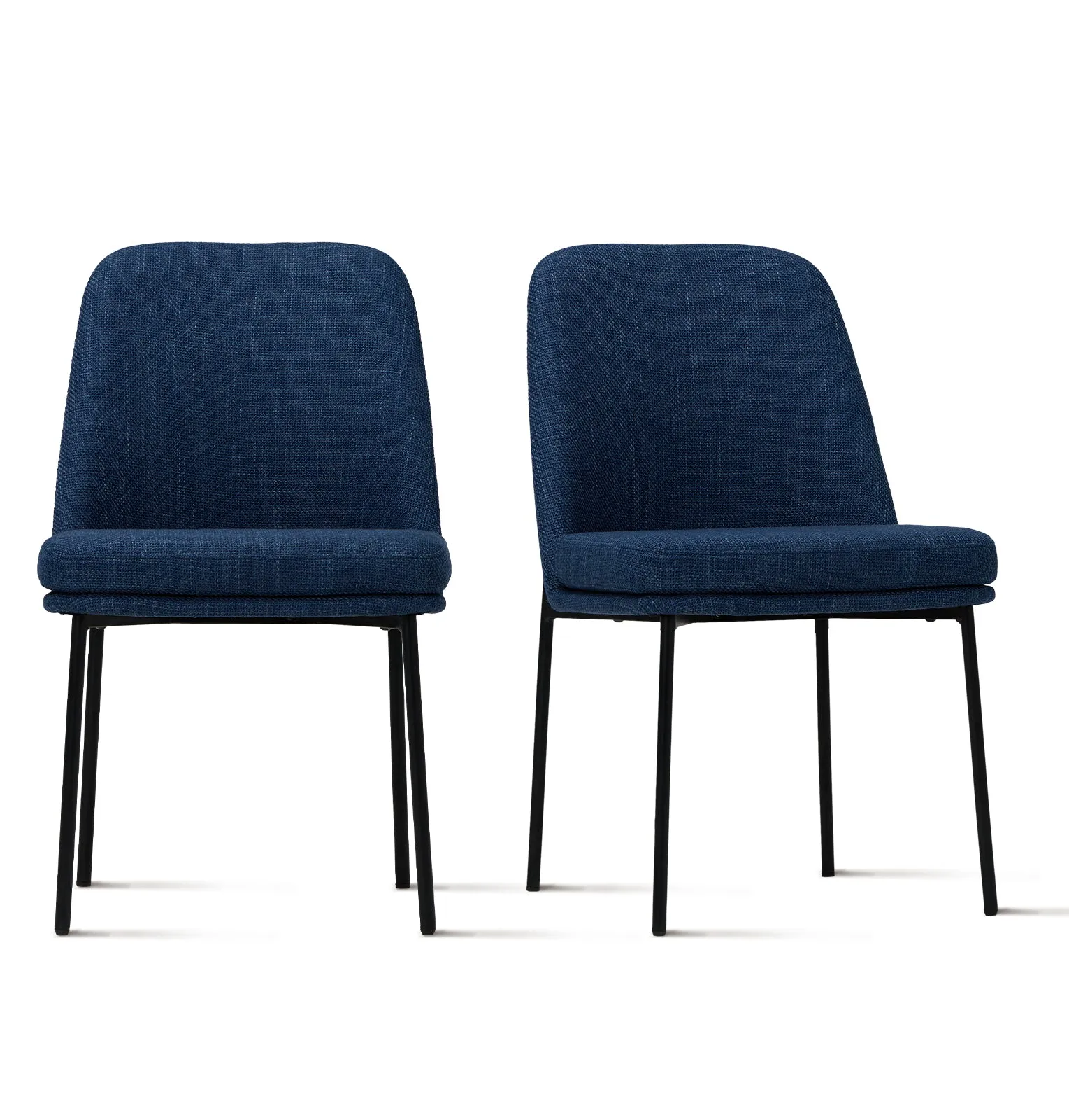 COLAMY Modern Curved Back Dining Chairs with Metal Legs Model.5131