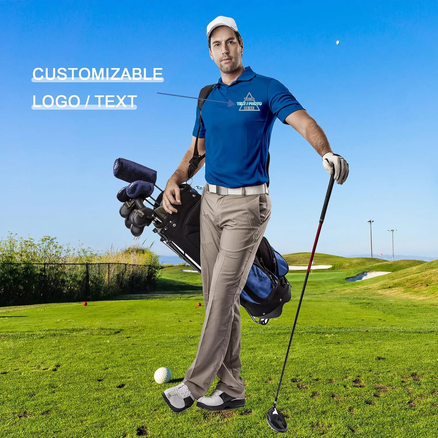 Custom Polo Shirt for Men Design Your Own Personalized Customized Golf T Shirts Tee Embroidered Text Photo Logo
