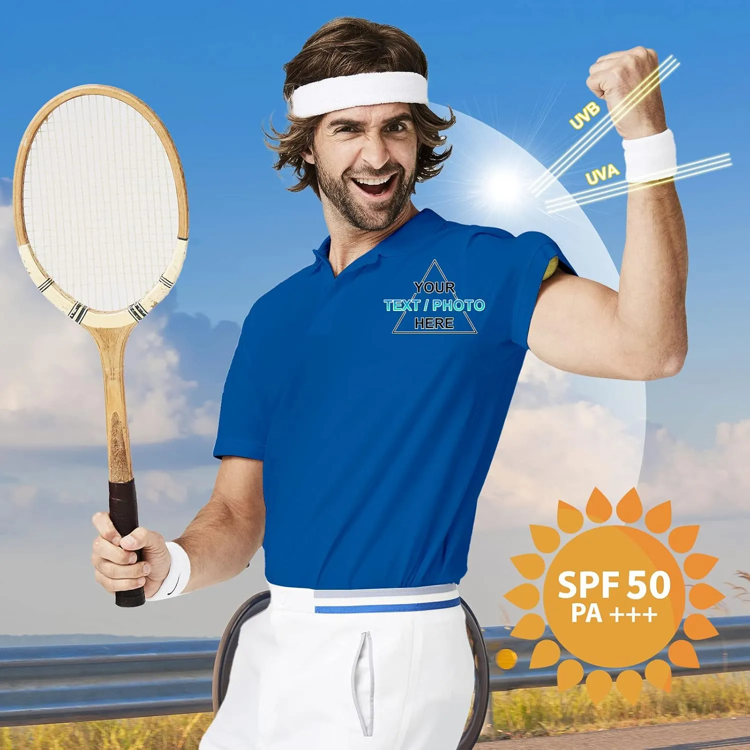 Custom Polo Shirt for Men Design Your Own Personalized Customized Golf T Shirts Tee Embroidered Text Photo Logo