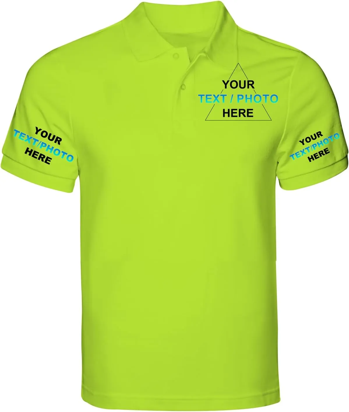 Custom T Shirt Polo for Men Design Your Own Personalized Customized Golf Tee Embroidered Text Photo Logo
