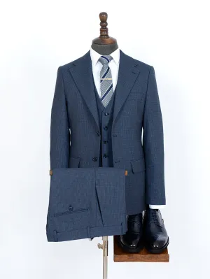 Dark Blue Three Piece Bespoke Men Suit Tailored