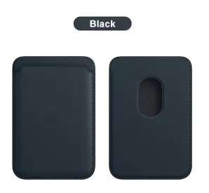 For Magsafe Magnetic Card Holder Case For iPhone 13 11 12 Pro MAX mini Leather Wallet Cover XR XS MAX Card phone Bag Adsorption