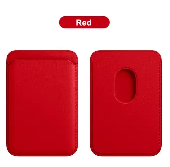 For Magsafe Magnetic Card Holder Case For iPhone 13 11 12 Pro MAX mini Leather Wallet Cover XR XS MAX Card phone Bag Adsorption