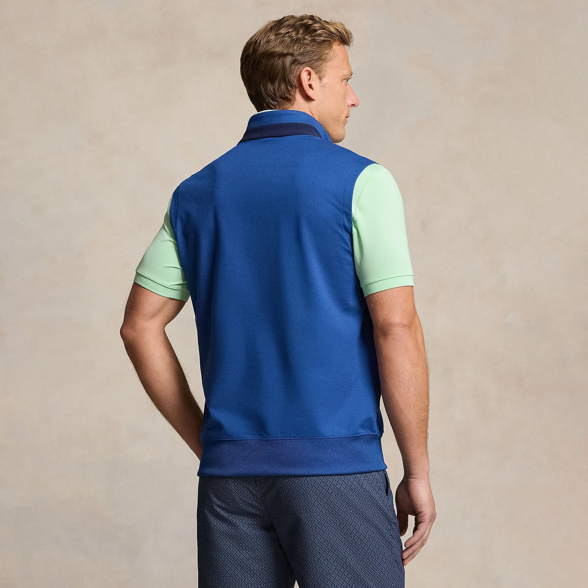 Half Zip Luxury Jersey Sleeveless Vest