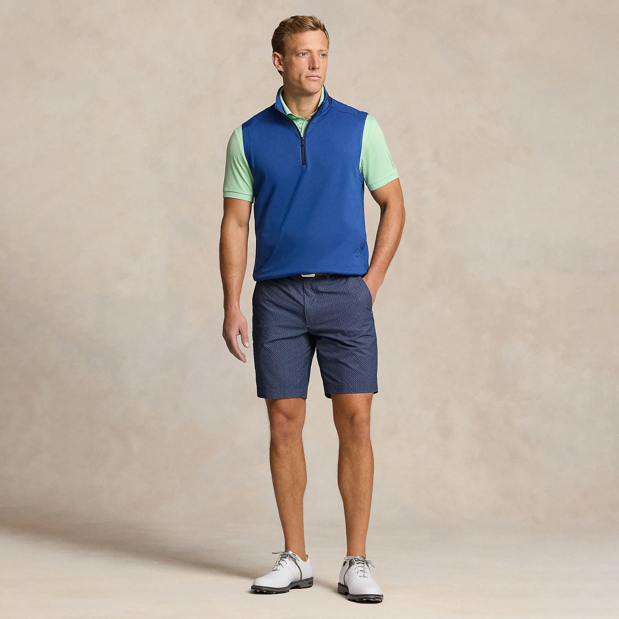 Half Zip Luxury Jersey Sleeveless Vest