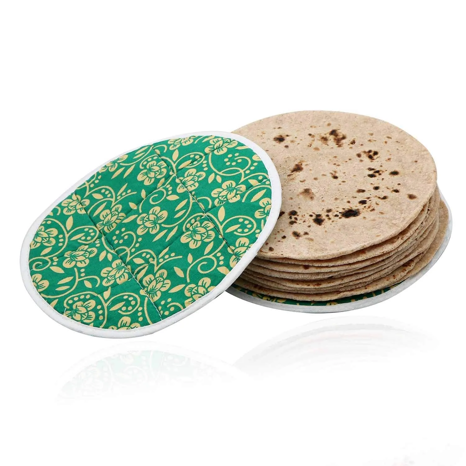 Kuber Industries Cotton 4 Pieces Roti Cover/Chapati Cover/Roti Rumals (Red & Purple) 2 Piece Top & 2 Piece Bottom-CTKTC032571