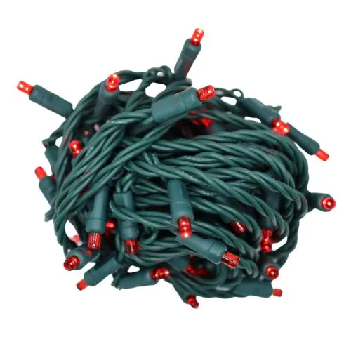 LED Mini Lights-Red 6" Spacing 50 Lights