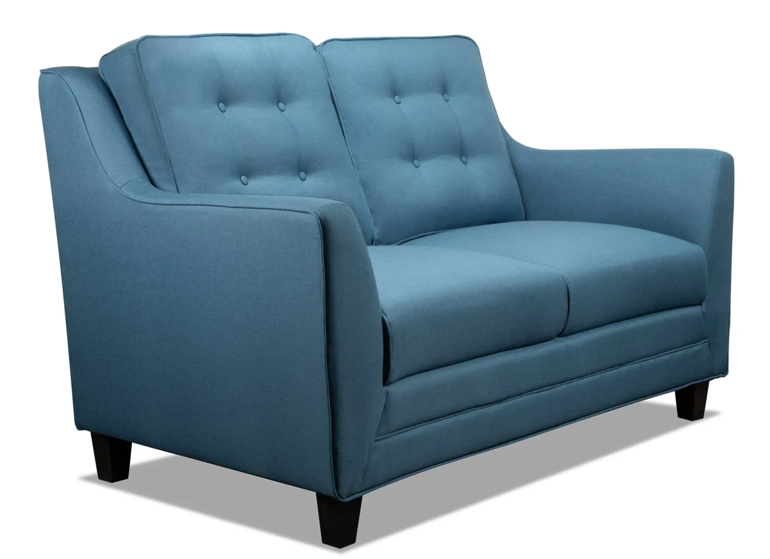 Merrigan Linen-Look Fabric Loveseat - Blue