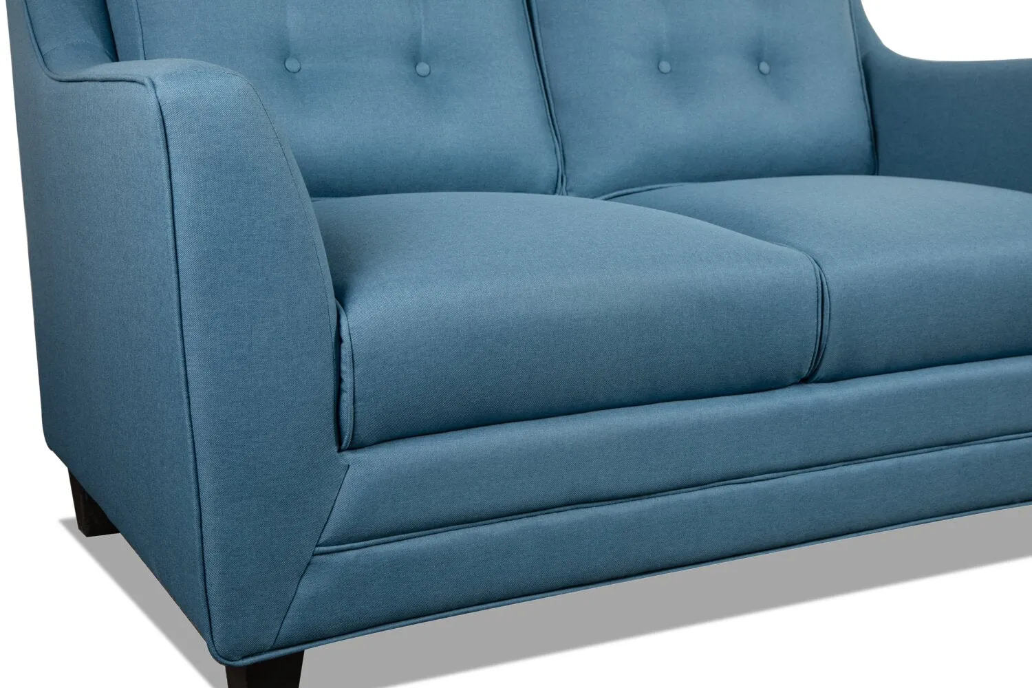 Merrigan Linen-Look Fabric Loveseat - Blue