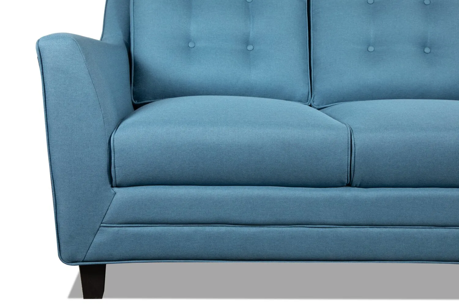 Merrigan Linen-Look Fabric Loveseat - Blue