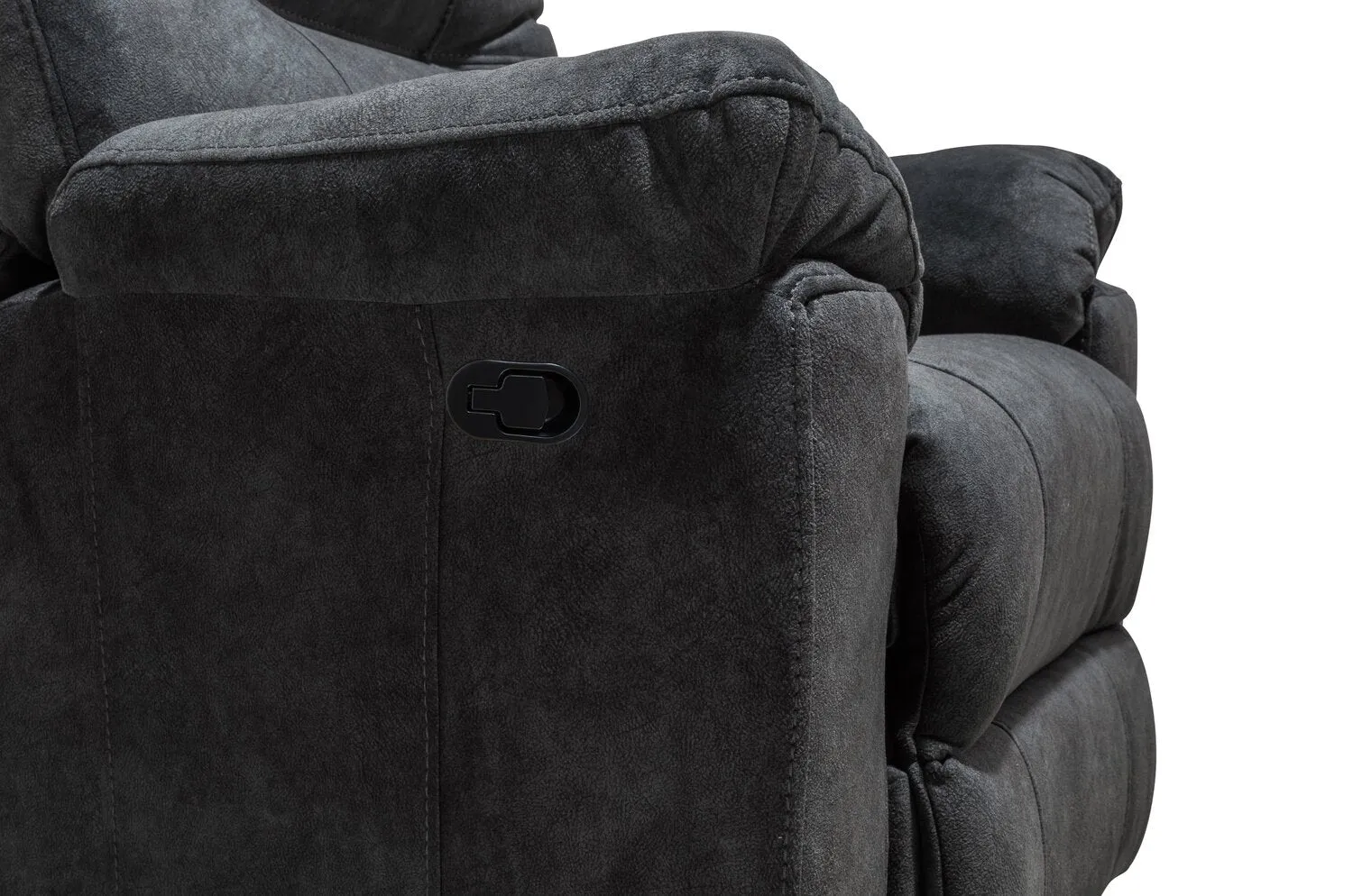 Muncey Polyester Recliner - Graphite