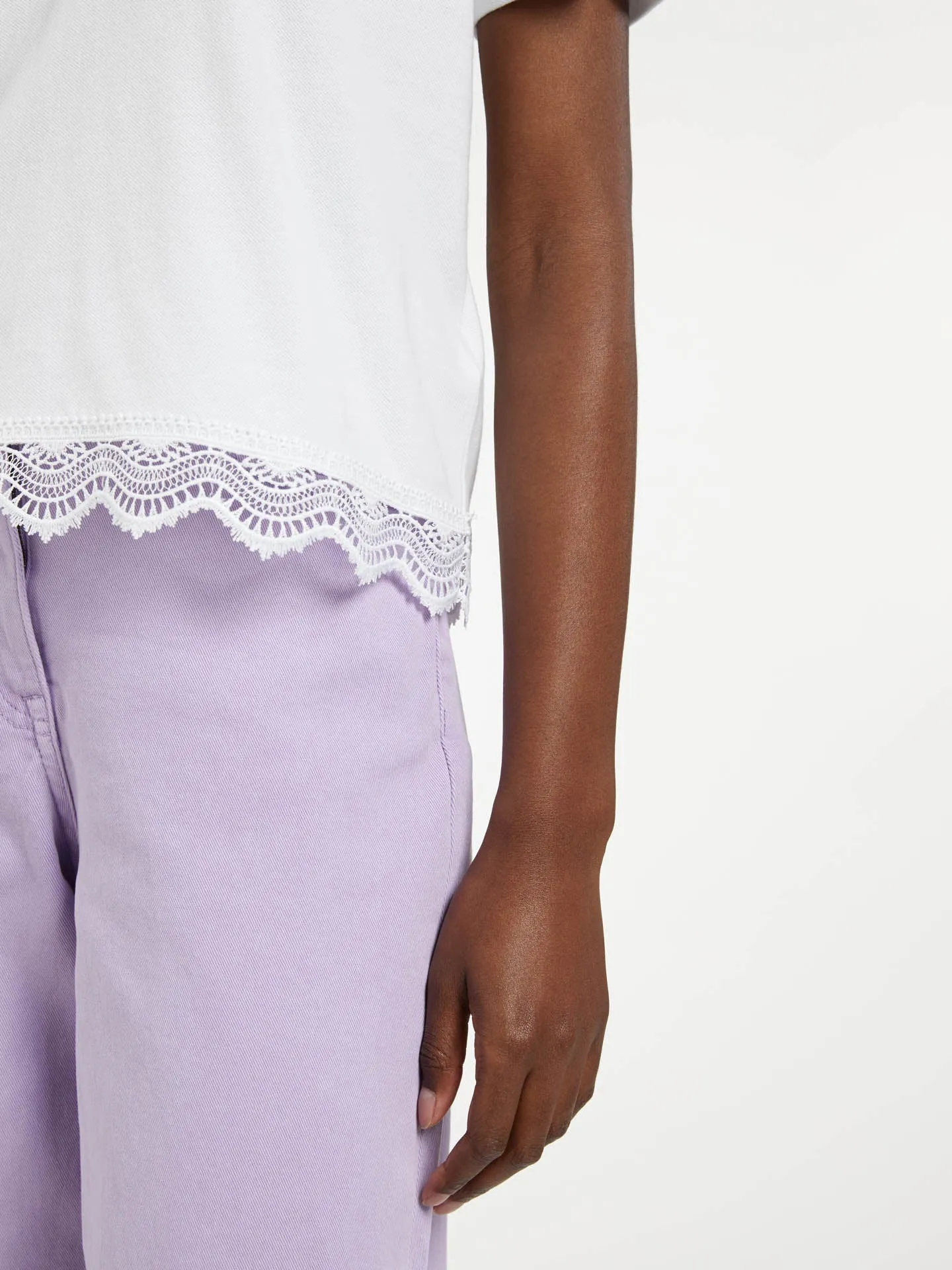 Polo With Lace Detail
