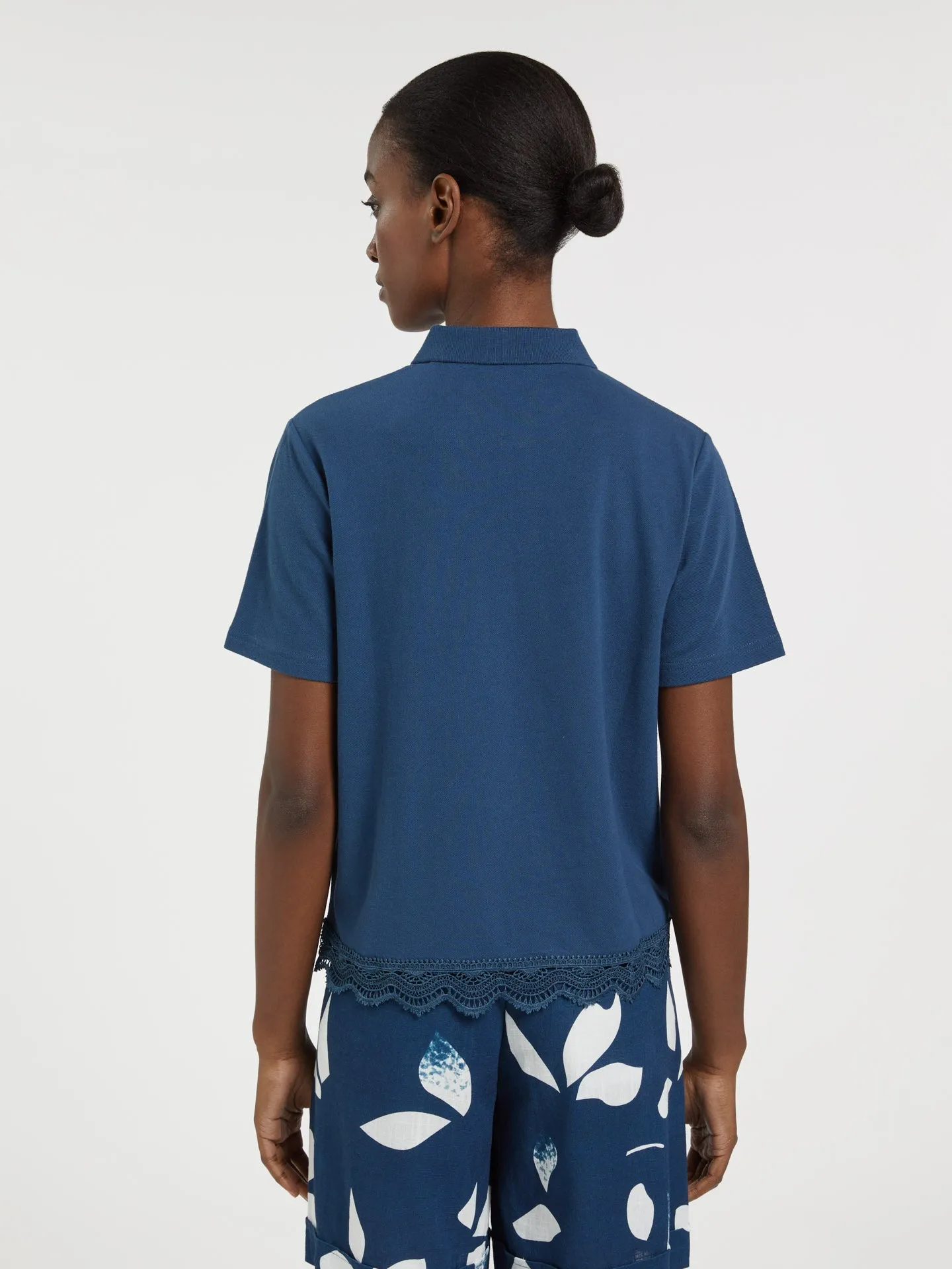 Polo With Lace Detail