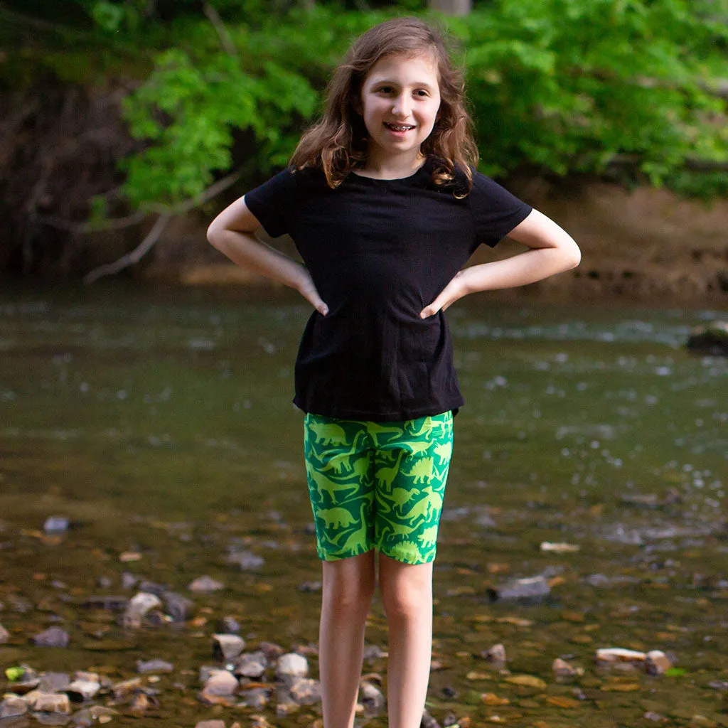 "Land Before Lime" Dinosaurs Shorts With Pockets