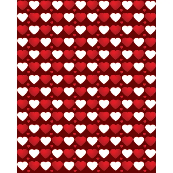 Repeating Hearts Printed Backdrop