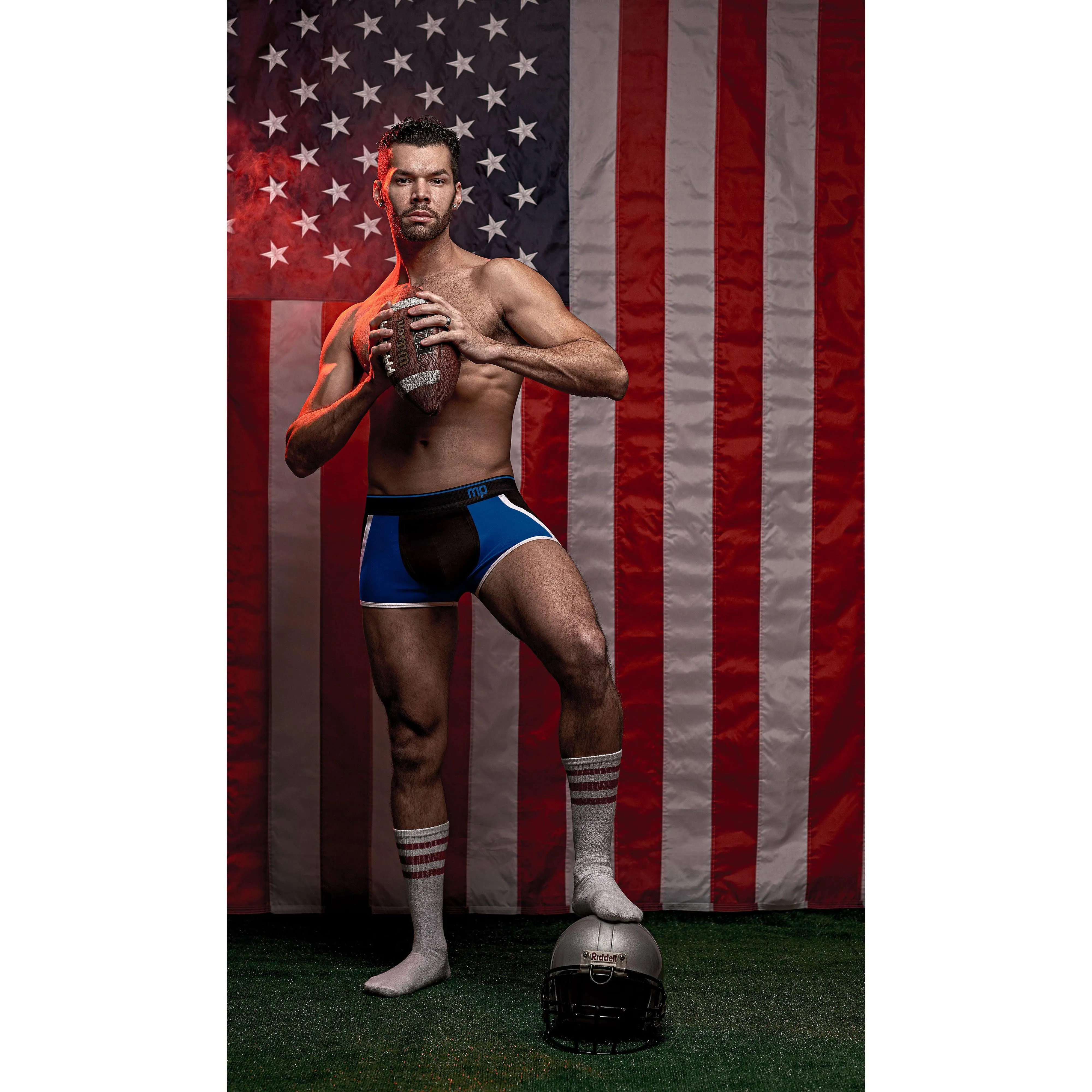 Retro Sport Panel Short - Small - Blue/ Black