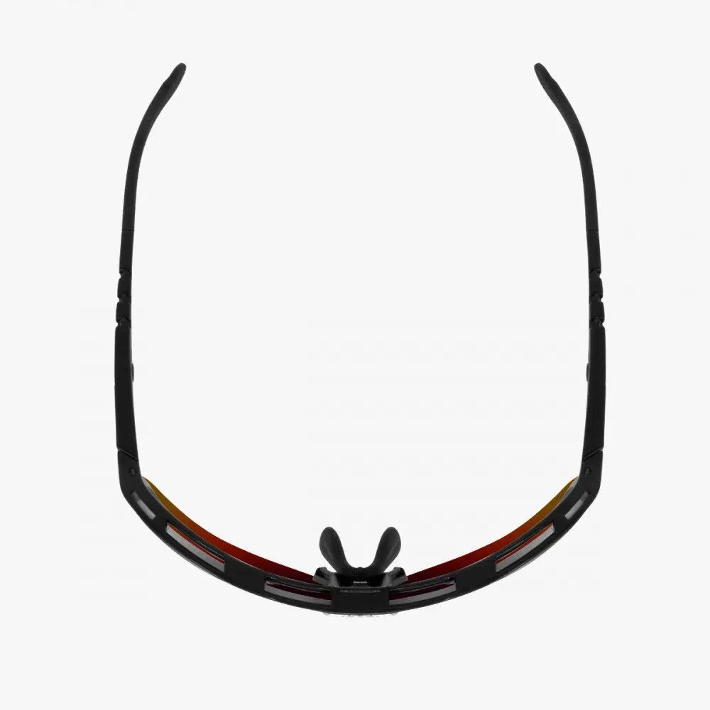 SCICON Aeroshade Kunken Monogram Eyewear - Black Gloss/Multimirror Red