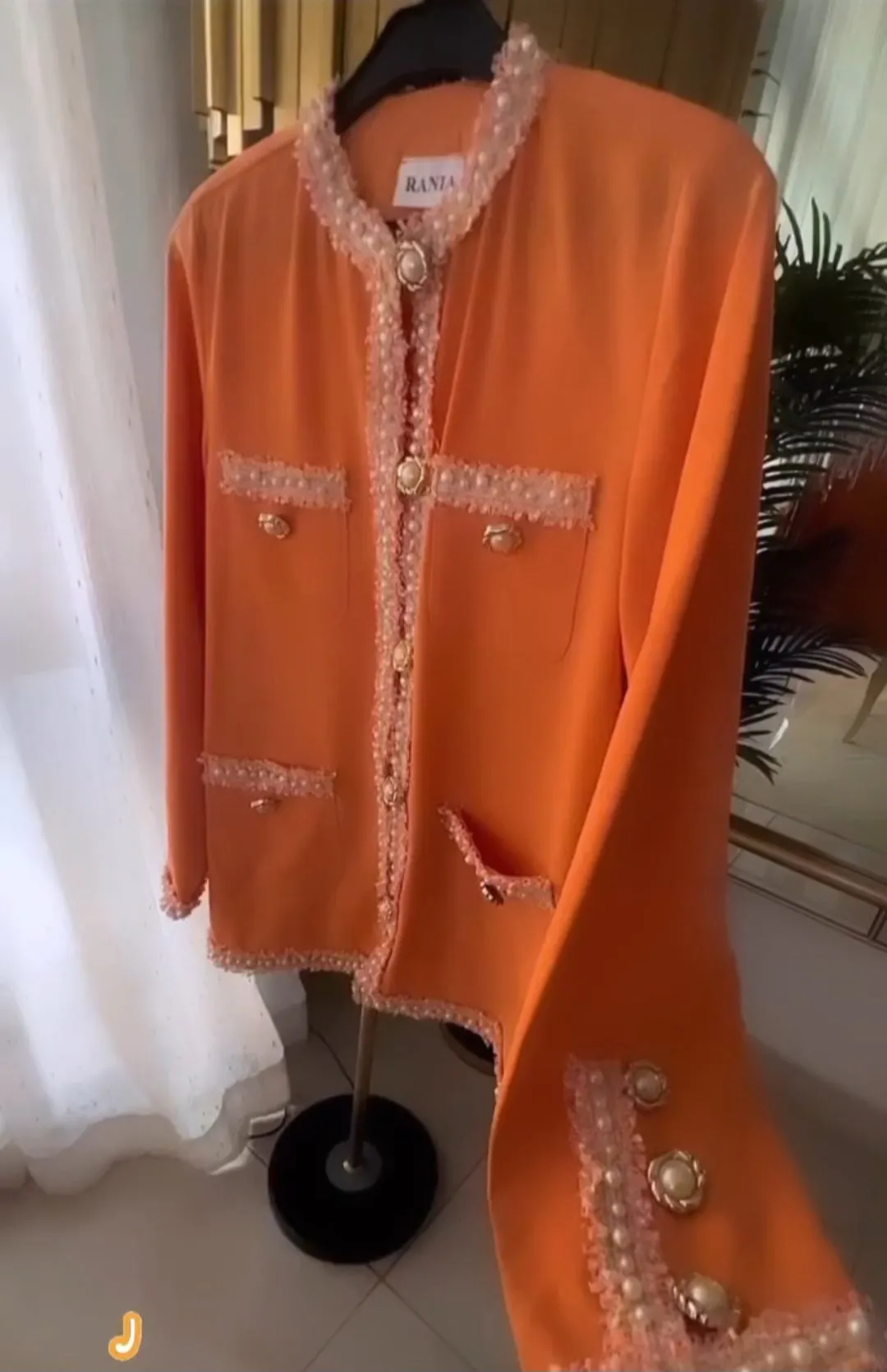 Shirt - Orange Lace Shirt
