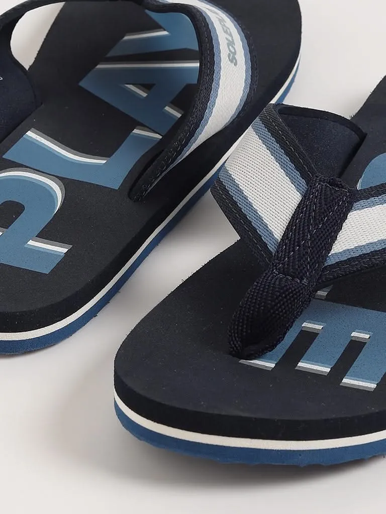 SOLEPLAY Navy Printed Flip-Flop