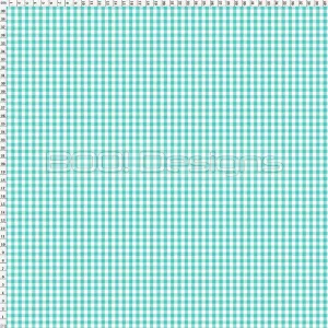 Spandex Gingham Teal Small