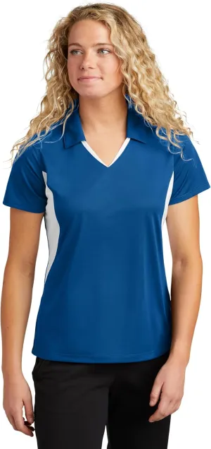 SPORT-TEK Women's Side Blocked Micropique Sport Wick Polo