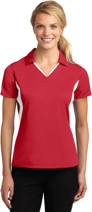 SPORT-TEK Women's Side Blocked Micropique Sport Wick Polo