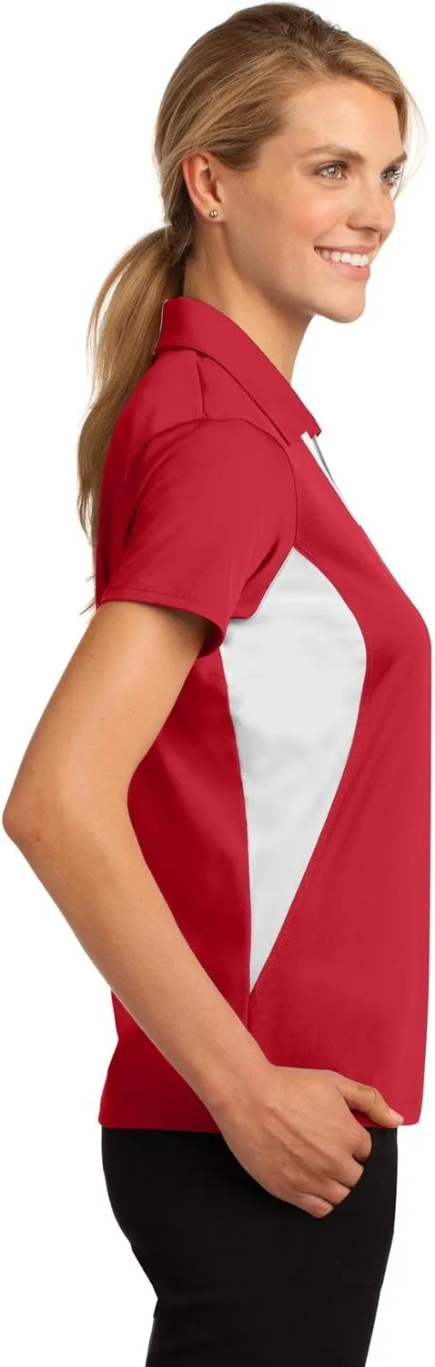 SPORT-TEK Women's Side Blocked Micropique Sport Wick Polo