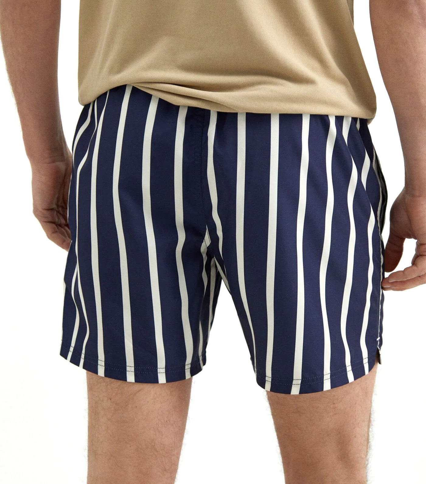 Striped Printed Swim Shorts