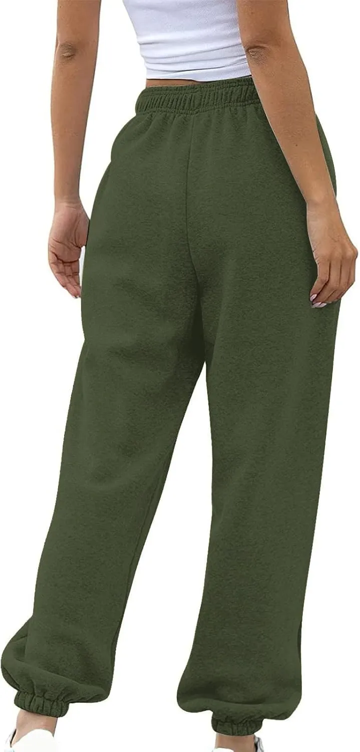 Sweatpants Women High Waist Cinch Bottom Athletic Joggers Casual Drawstring Sweat Pants Lounge Trousers with Pockets
