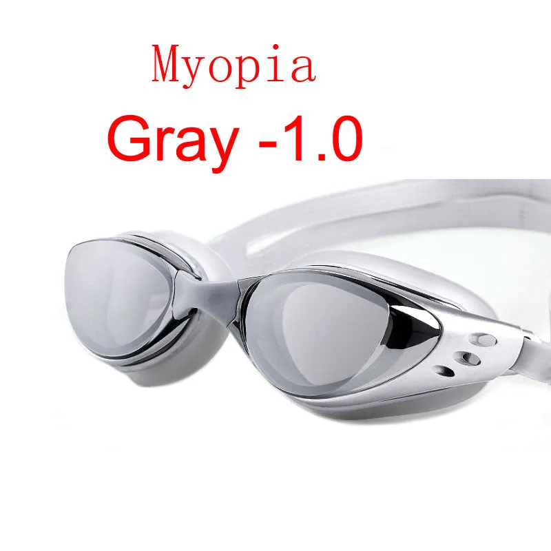 Swimming Glasses Men Women -1.0~-10 Waterproof Anti-Fog Arena Prescription Swim Eyewear Water Silicone  Diving Goggles