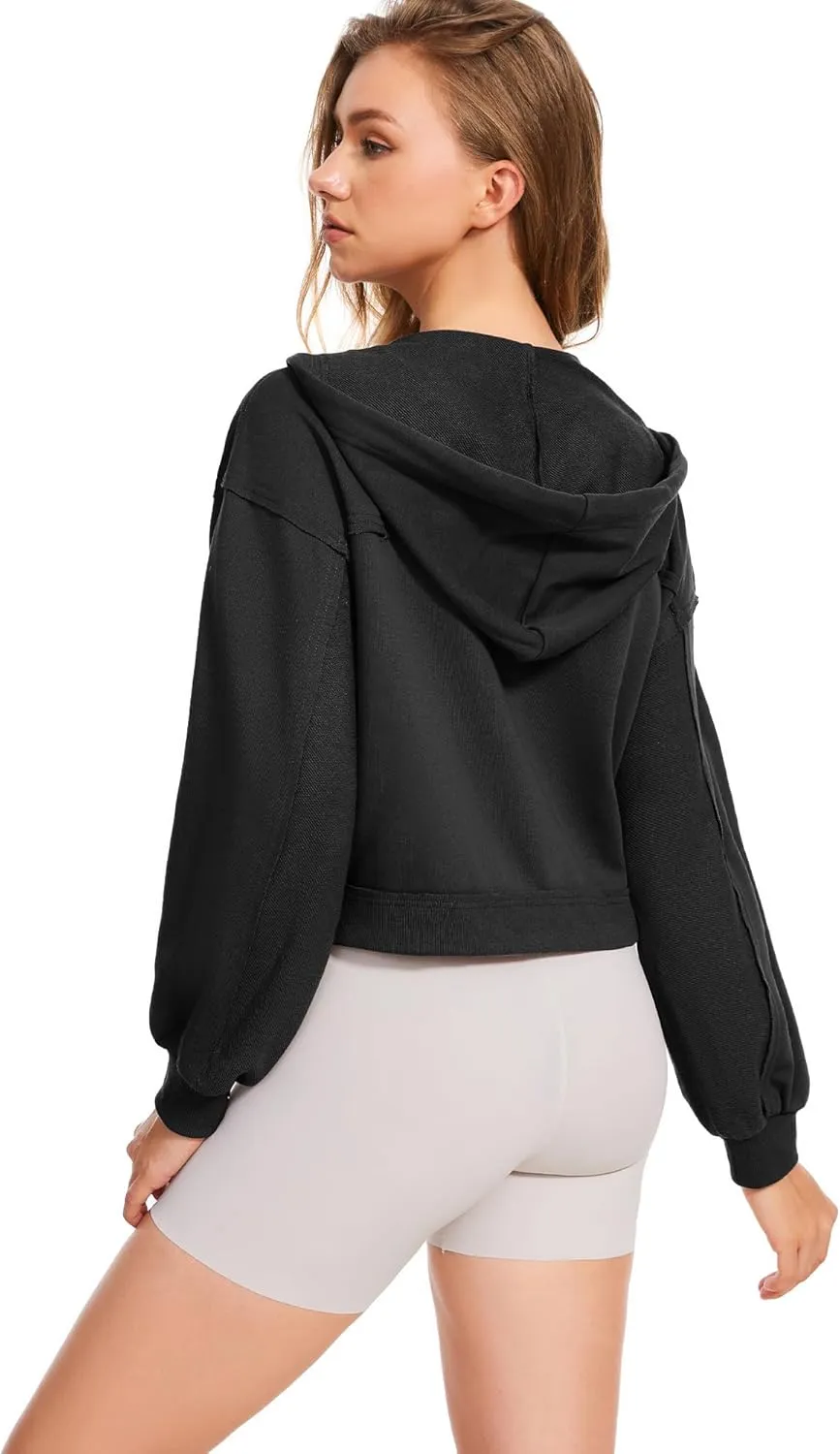 Taurus Womens Cropped Zip Up Hoodies Long Sleeve Lightweight Jacket with Pockets Hooded Sweatshirt Fashion Outfits