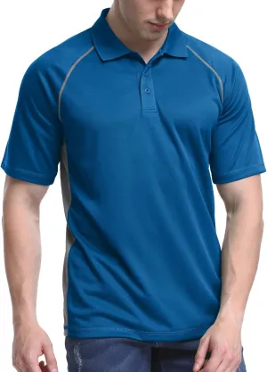 TIHEEN Golf Shirts for Men,Short Sleeve Moisture Wicking Proformance Big & Tall Polo Shirts