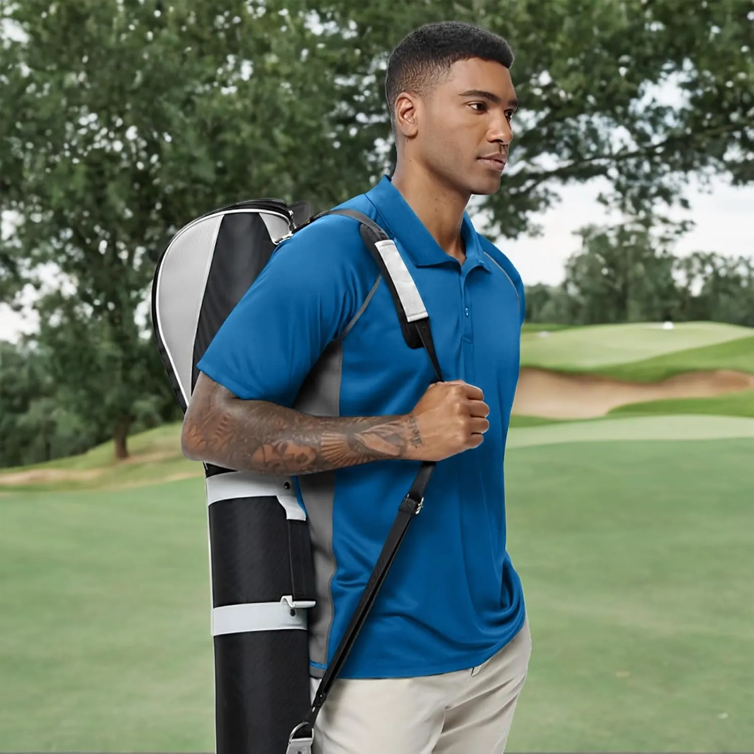 TIHEEN Golf Shirts for Men,Short Sleeve Moisture Wicking Proformance Big & Tall Polo Shirts