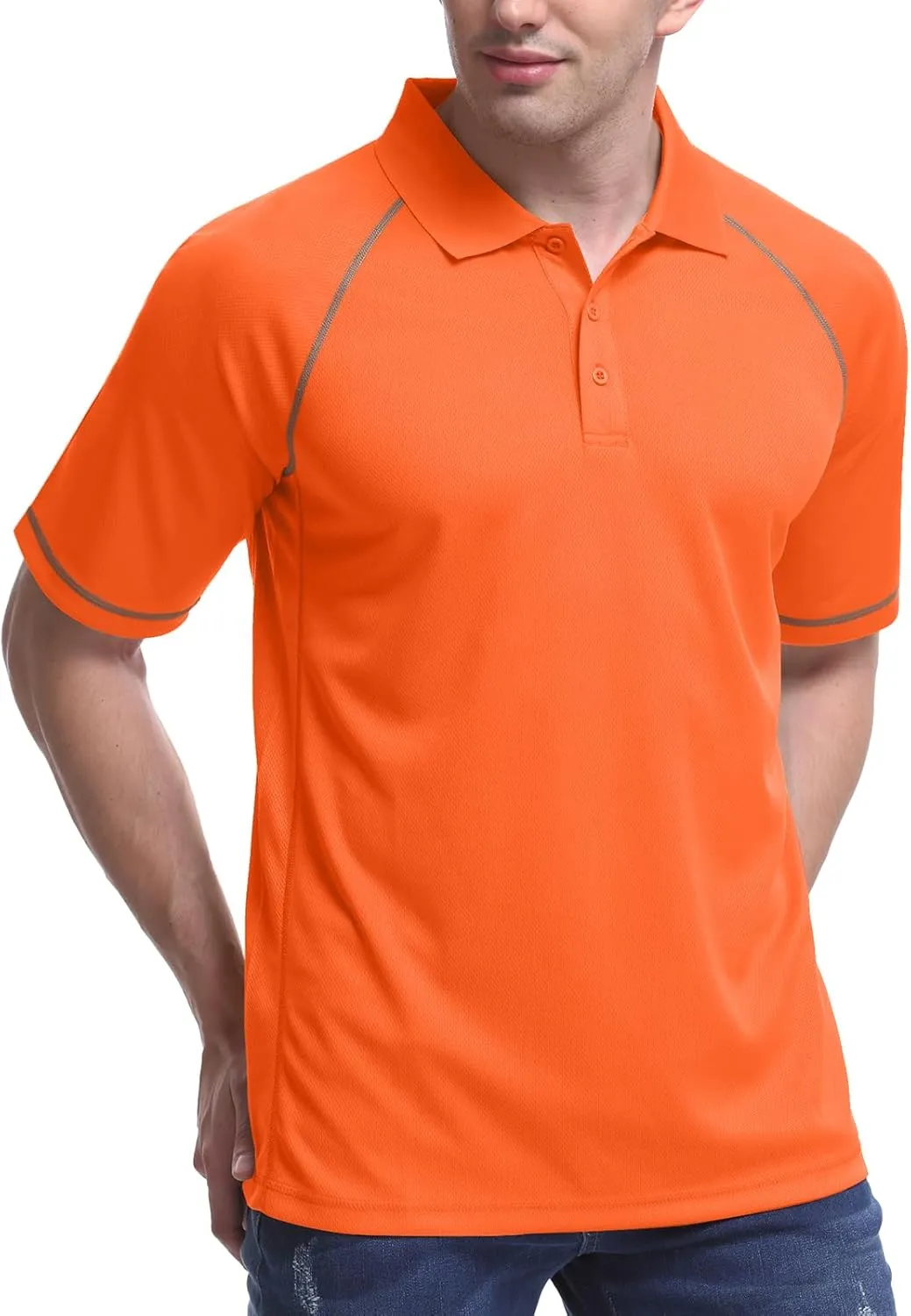TIHEEN Golf Shirts for Men,Short Sleeve Moisture Wicking Proformance Big & Tall Polo Shirts