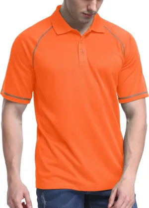 TIHEEN Golf Shirts for Men,Short Sleeve Moisture Wicking Proformance Big & Tall Polo Shirts