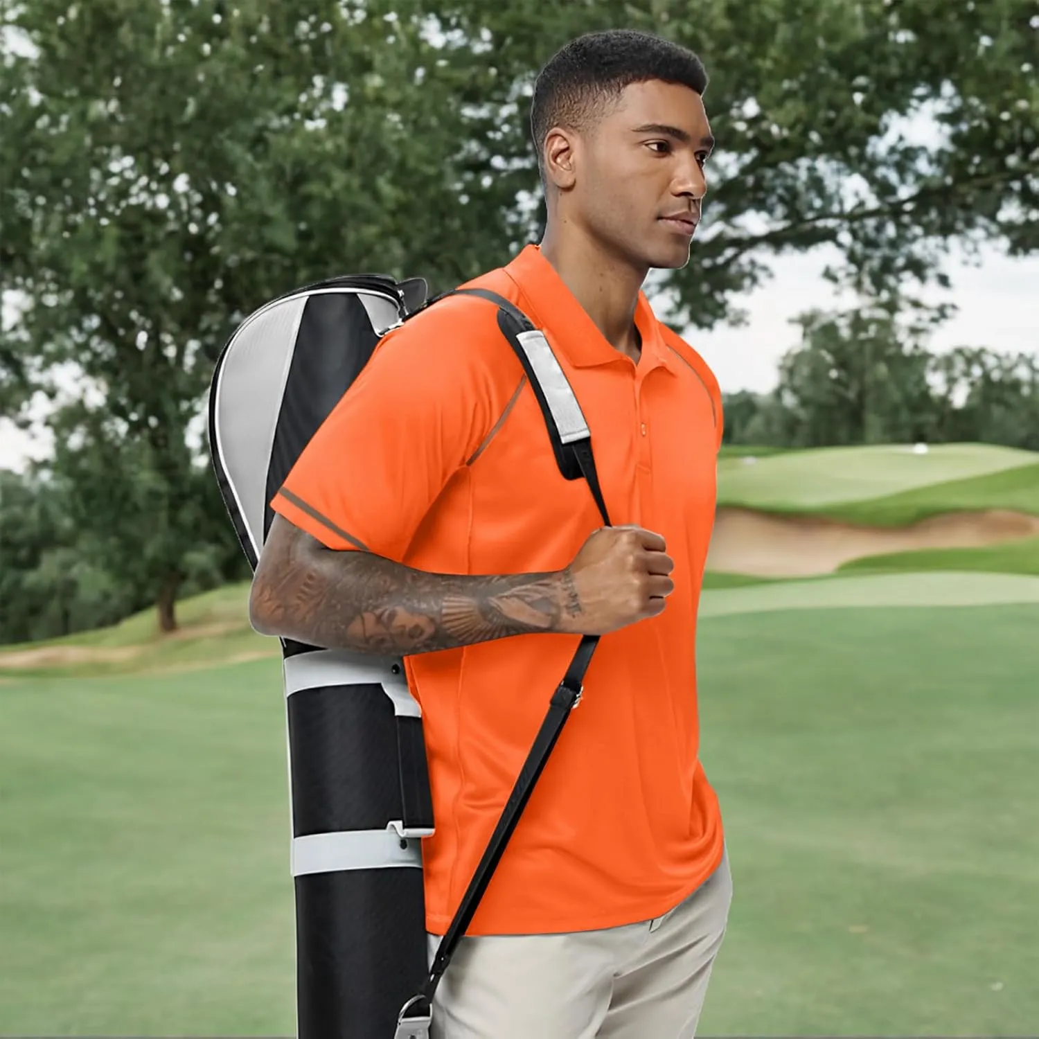 TIHEEN Golf Shirts for Men,Short Sleeve Moisture Wicking Proformance Big & Tall Polo Shirts