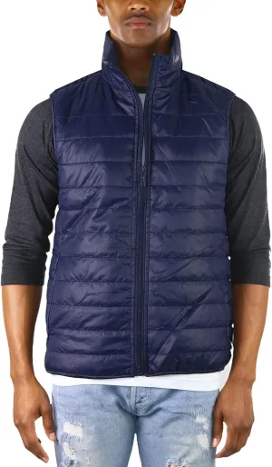 ToBeInStyle Men's Lightweight Layering Insulating Zip Up Puffer Vest