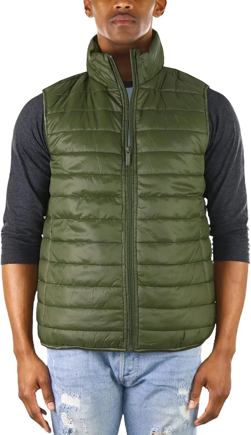 ToBeInStyle Men's Lightweight Layering Insulating Zip Up Puffer Vest