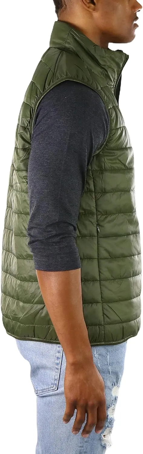 ToBeInStyle Men's Lightweight Layering Insulating Zip Up Puffer Vest