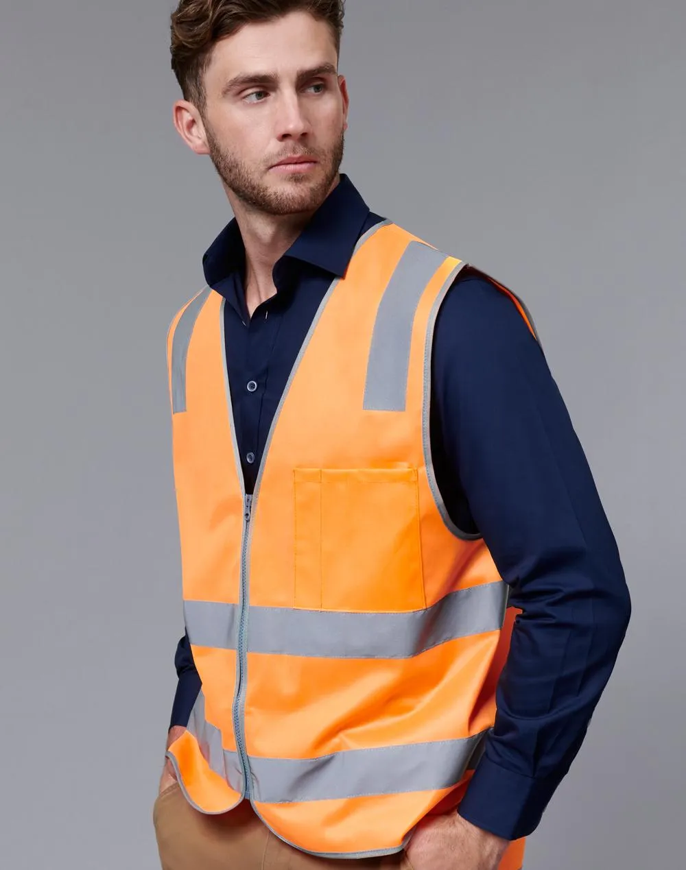 Unisex Hi-Vis Safety Vest With Reflective Tapes - SW40