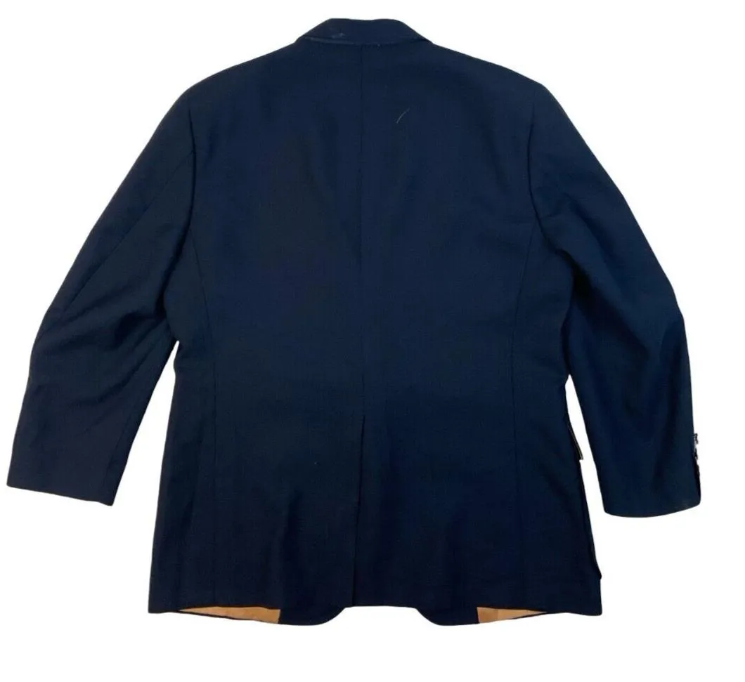 VINTAGE 1980s LACOSTE IZOD BLAZER NAVY BLUE SIZE 38R M