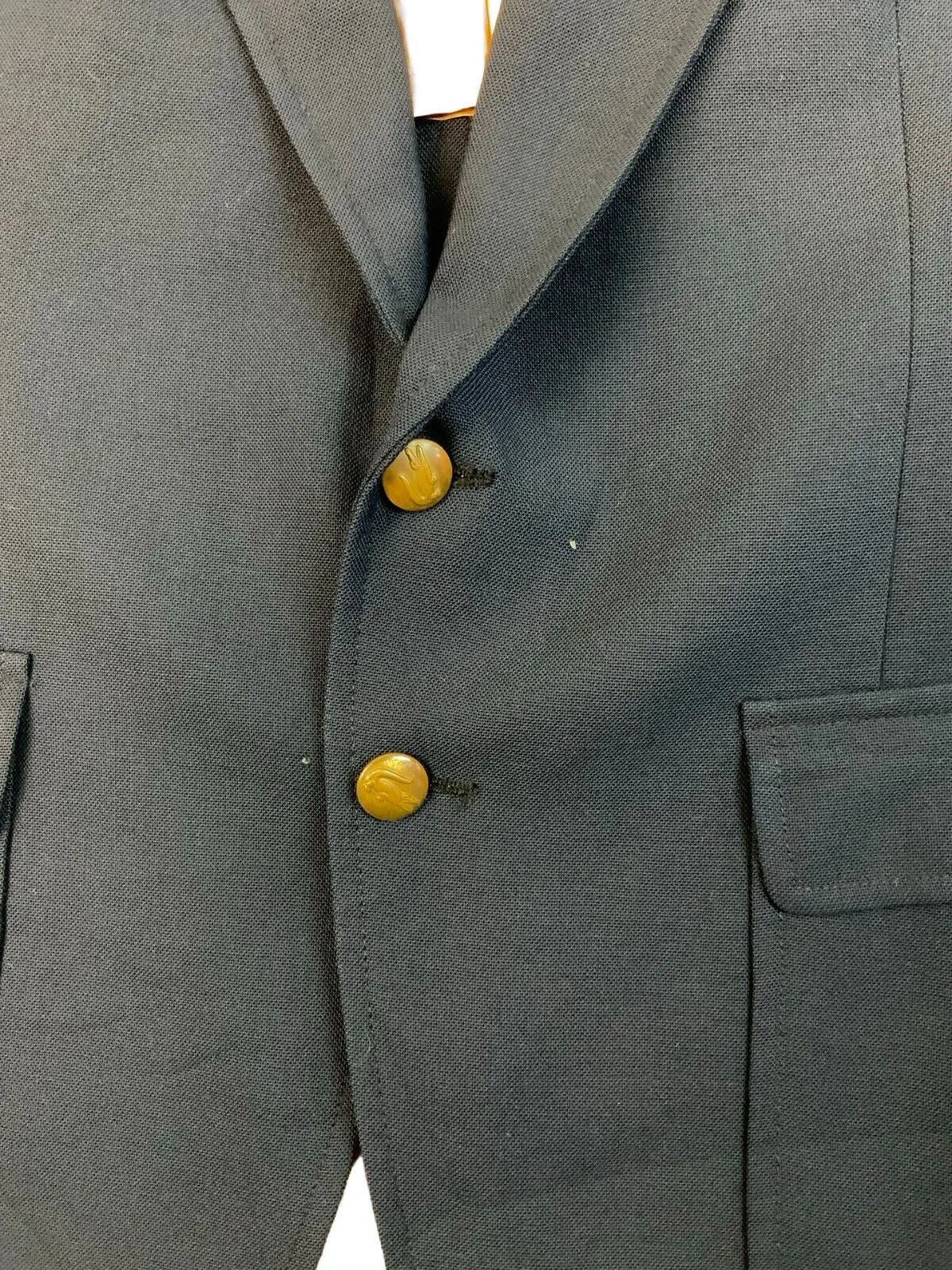 VINTAGE 1980s LACOSTE IZOD BLAZER NAVY BLUE SIZE 38R M
