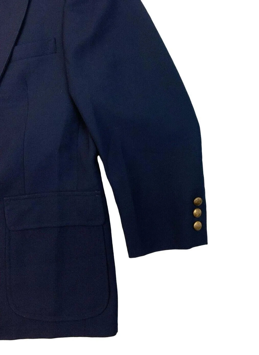 VINTAGE 1980s LACOSTE IZOD BLAZER NAVY BLUE SIZE 38R M