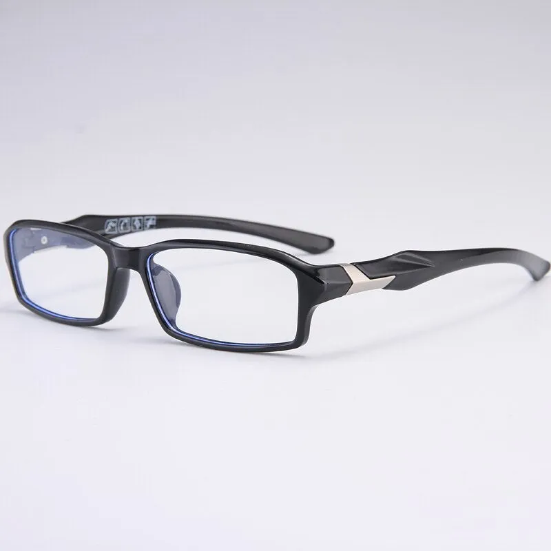Zirosat Men's Full Rim Rectangle Tr 90 Sport Eyeglasses 6059